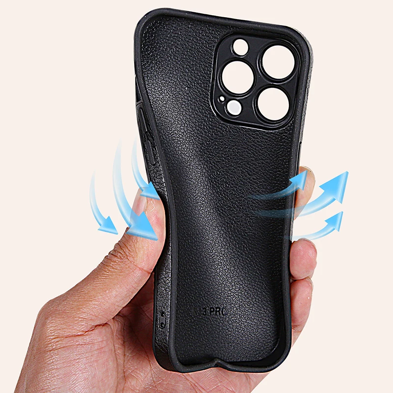 الفاخرة بلون الجلود الوفير لينة قضية الهاتف آيفون 16 برو ماكس 14 11 12 13 15 برو ماكس عدسة الكاميرا حماية الغطاء الخلفي #4