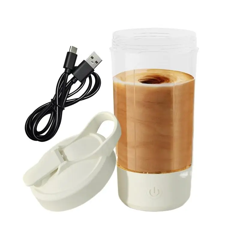 

450ml Rechargeable Protein Shaker Electric Shaker Cup Single-Touch Operating Bottle For Gym Hydration Bodybuilding Nutrition