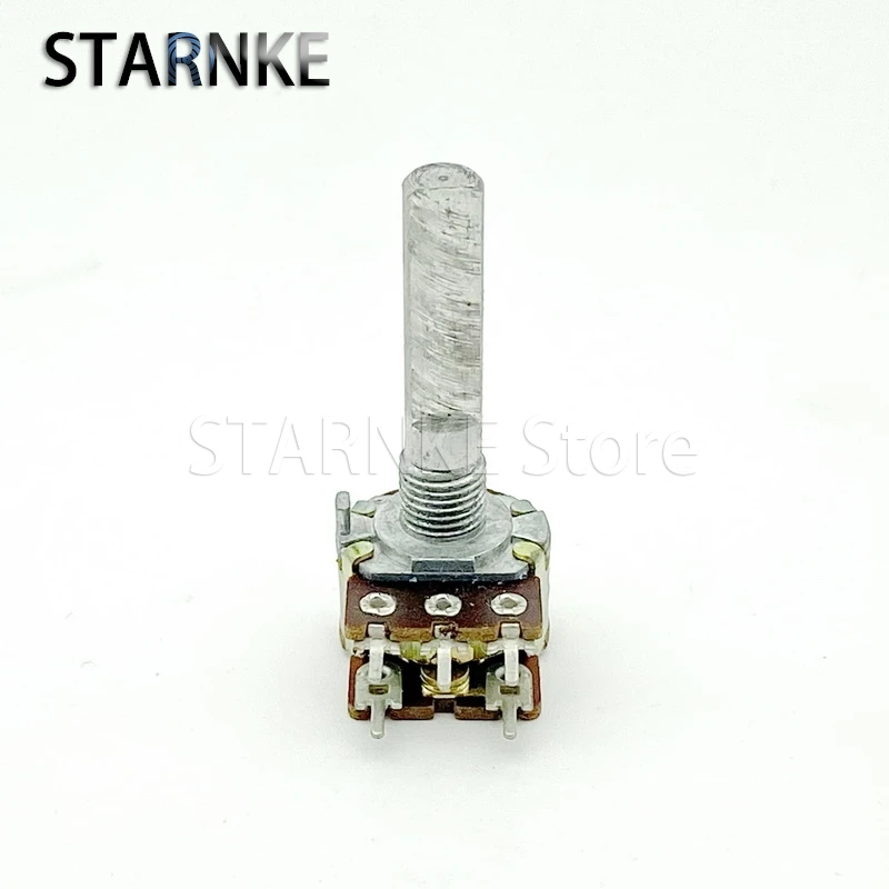 2PCS Type 16 B10K single-link 5-pin Audio Speaker Volume Potentiometer With Switch 10-point step-by-step 30mm Handle