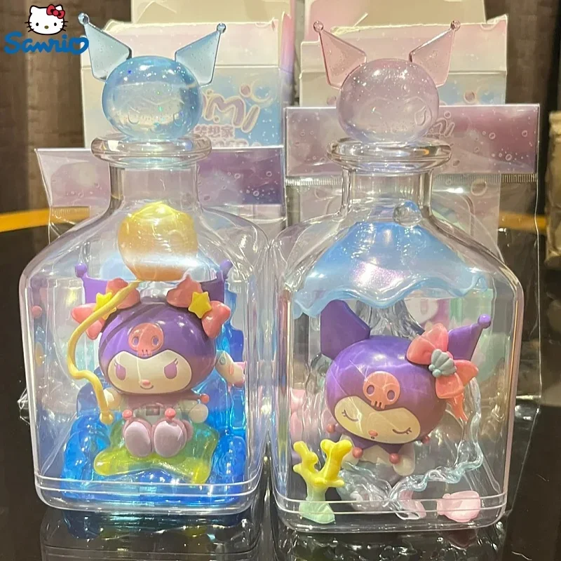 

Sanrio Kuromi Day Dreamer Figure Anime Kawaii Action Figurine Transparent Wishing Bottle Model Collection Statue Doll Xmas Gift