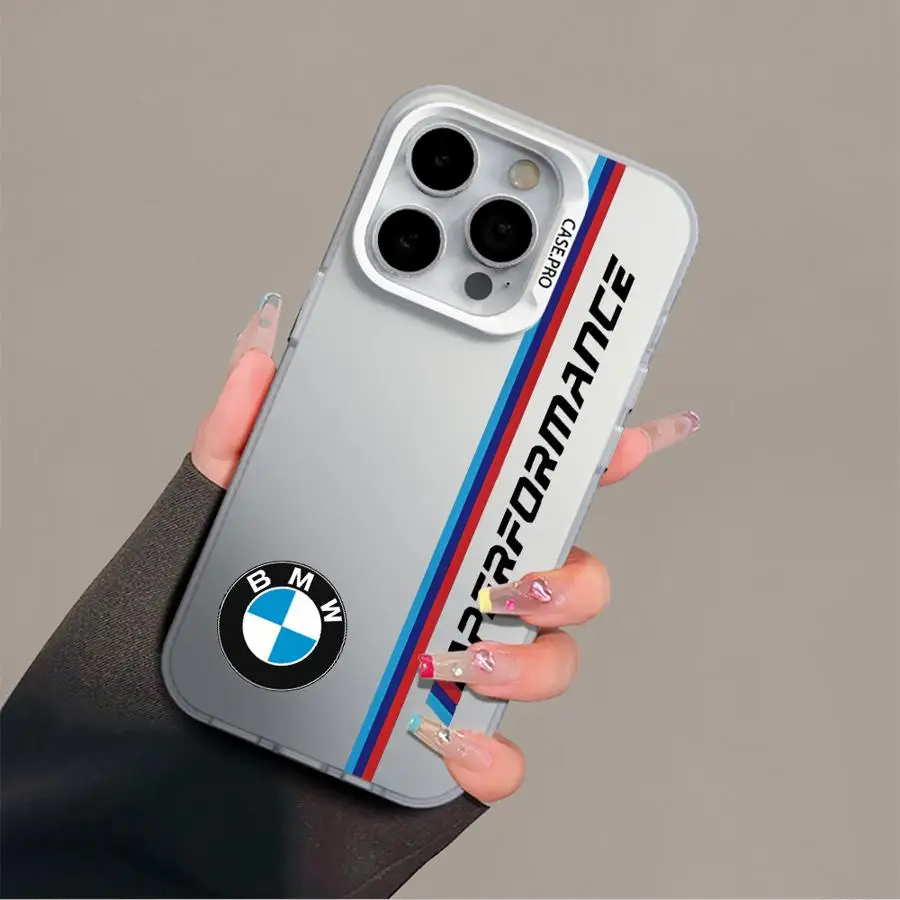 B Mmw Sport Logo Phone Case for Apple iPhone 16 15 Pro Max 14 Plus Bumper Capa Cover