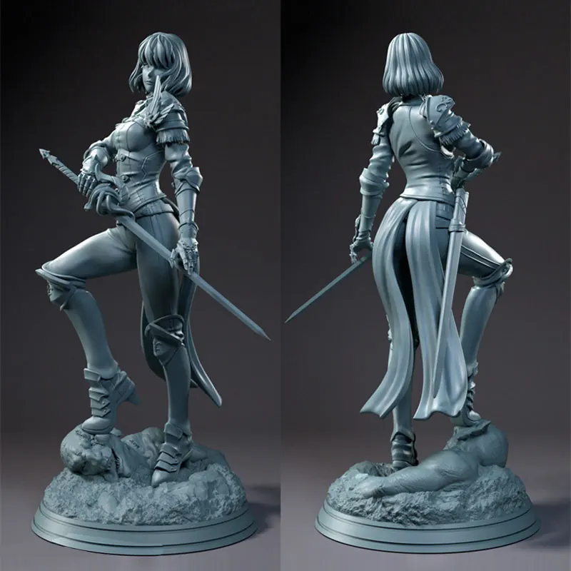 

1/24 1/18 Resin Model Kit Female Sword Figure Unpainted No Color RW-1372