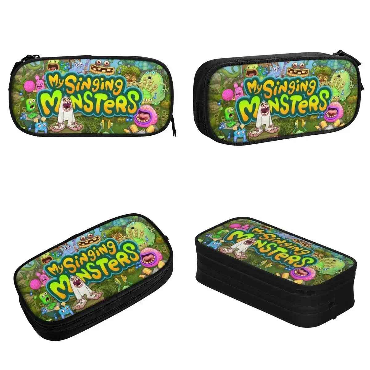 My Singing Monsters Pencil Case Game Cartoon Pen Box Bags Student Large Storage School Supplies Zipper Pencilcases