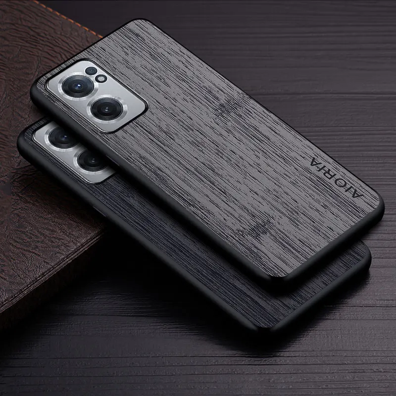 Fall für Oneplus Nord CE 2 5G funda bambus holz muster Leder abdeckung Luxus coque für oneplus nord ce 2 fall capa