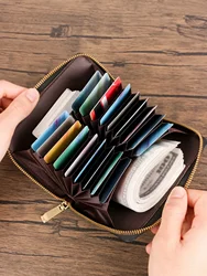 Classic casual card bag Fashion portable large capacity wallet Multi-card slot credit card coin wallet
