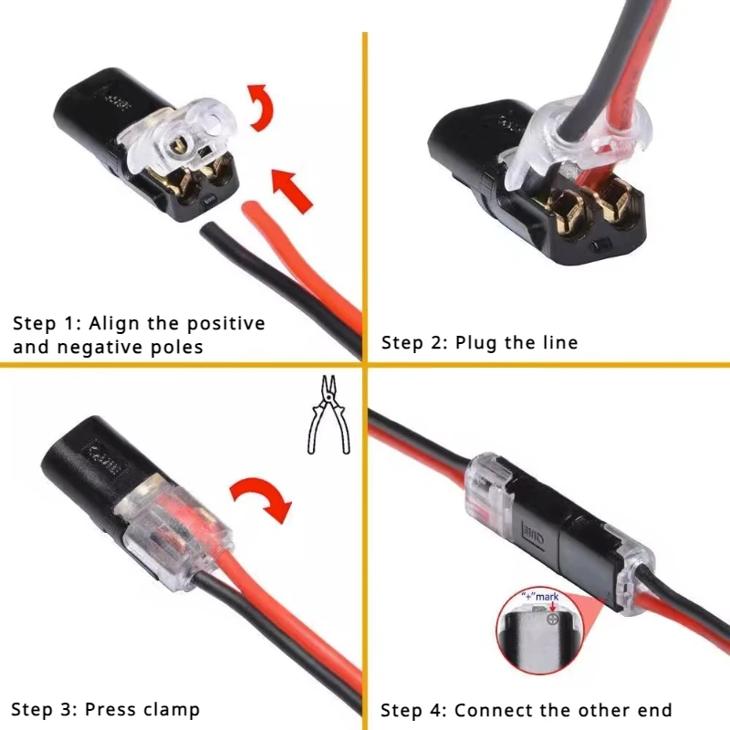 10/50Pcs 2 Pin Way Plug Car Waterproof Electrical Connector Wire Cable Automotive Electrical Connector Strip Terminal Connection