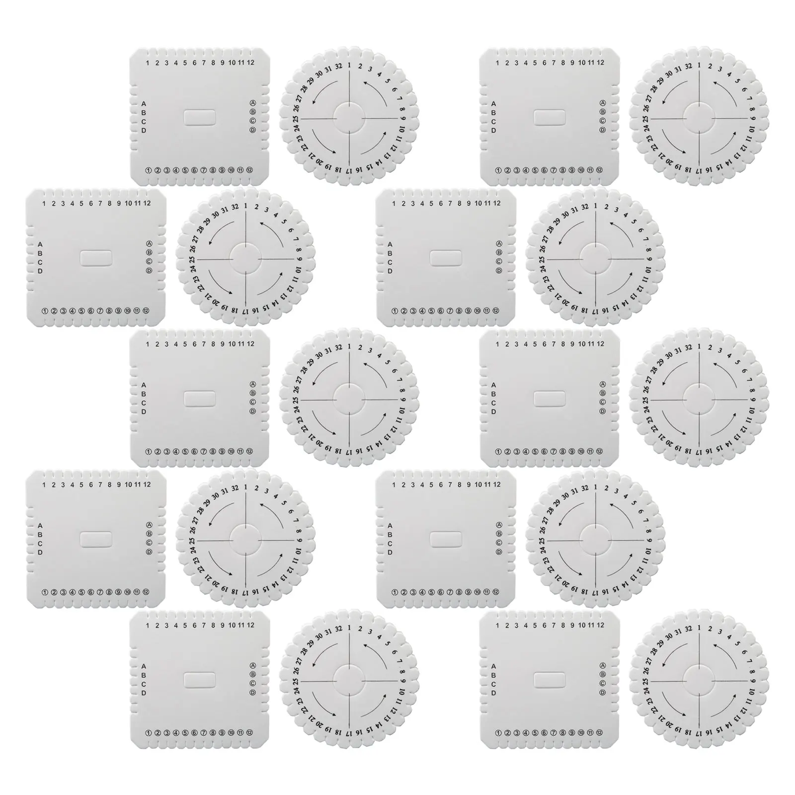 

20Pcs Kumihimo Braiding Disk Slot Braiding Disk Portable Macrame Weaving Board for Beginners String Bracelet Making with 40 and