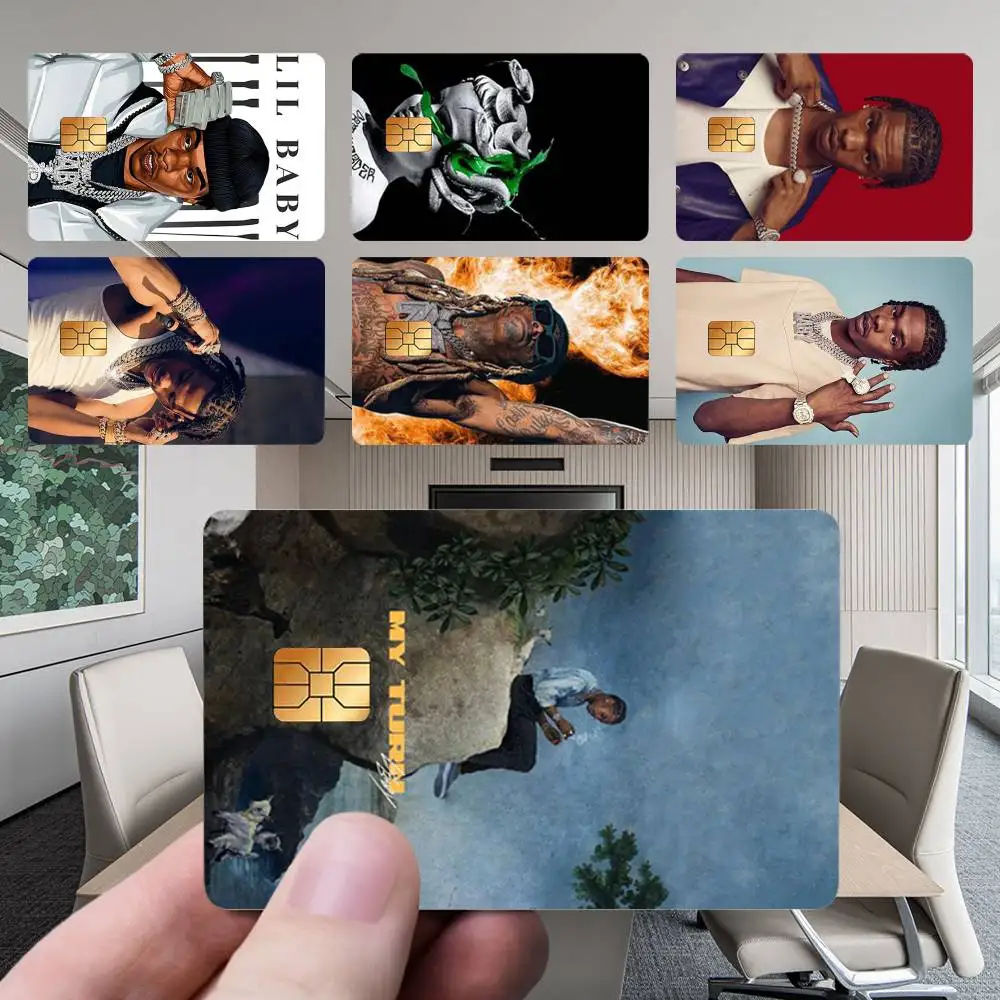 

L-Lil B-Baby Rapper Card Stickers New Cartoon Card Debit Bank Charge Card Bus Metro Waterproof Sticker Decal Decoration