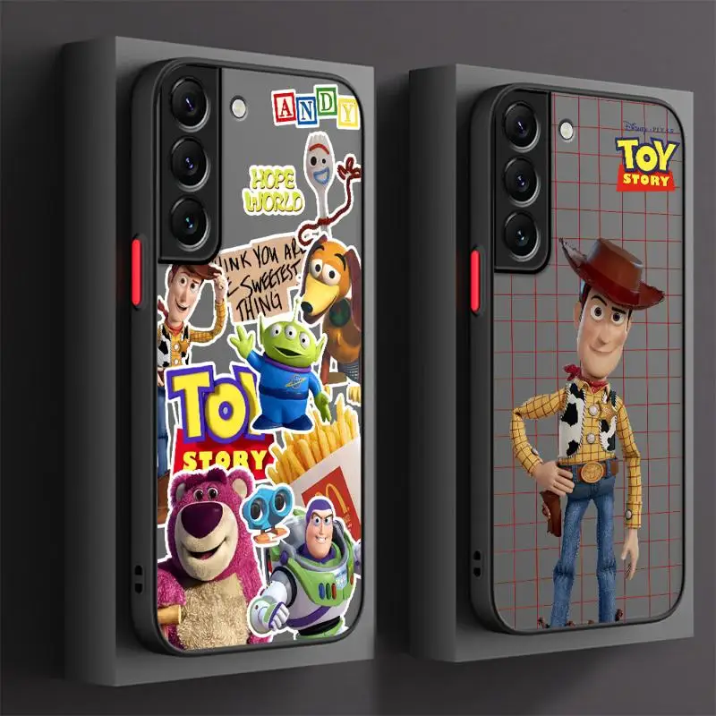 Disney Toy Story Buzz Woody phone cases for Samsung Galaxy S23 Ultra case S20 9 S24 S21 FE Note20 S10 S22 10 Luxury Matte Cover