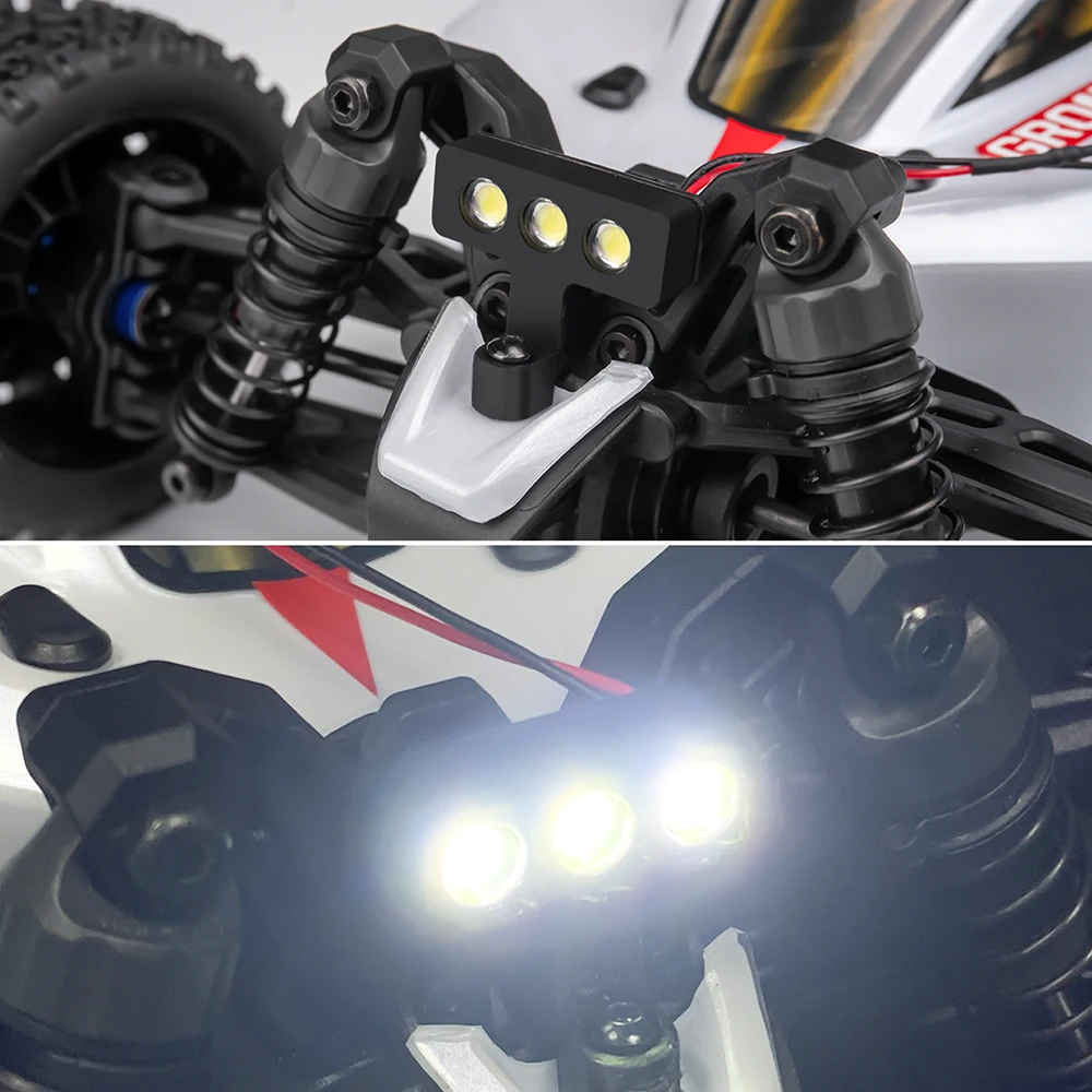 Zestaw świateł przednich i tylnych AXSPEED LED Reflektory Światła drogowe Światła tylne do 1/18 A-RRMA Typhon Grom Małoskalowe części do buggy