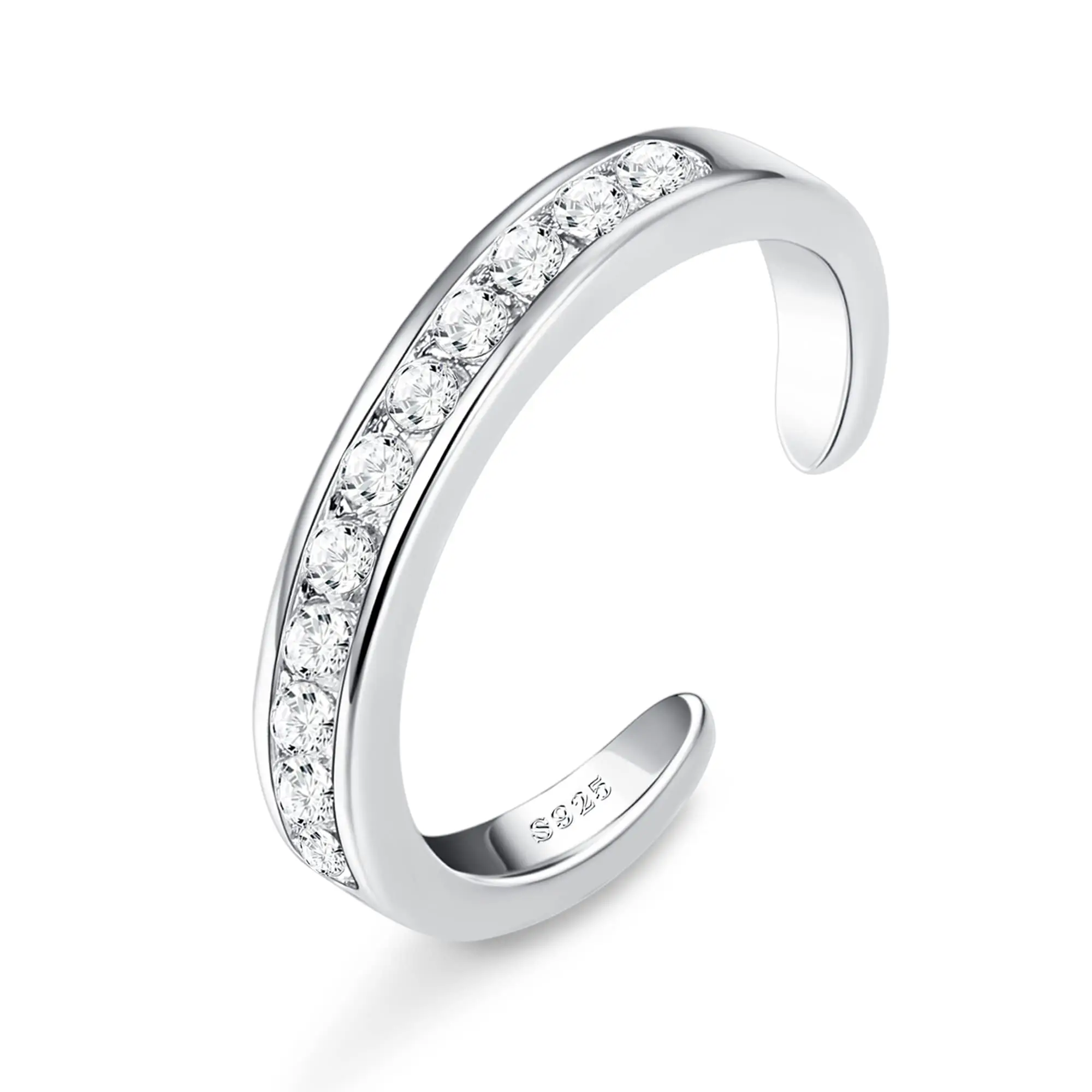 S925 Sterling Silver Toe Rings for Women, Adjustable Design