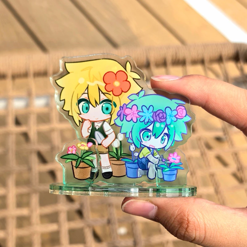 Game OMORI Sunny Basil Cosplay Standing Plate Kawaii Acrylic Creative Figure Stand Desktop Decoration Ornament Prop
