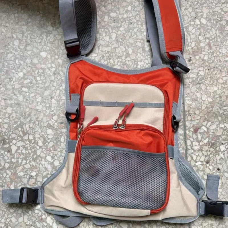 Outdoor Large-capacity Fly Fishing Chest Bag Men Multifunctional Wear-resistant Tackle Gear Vest Portable Fishing Storage Bag