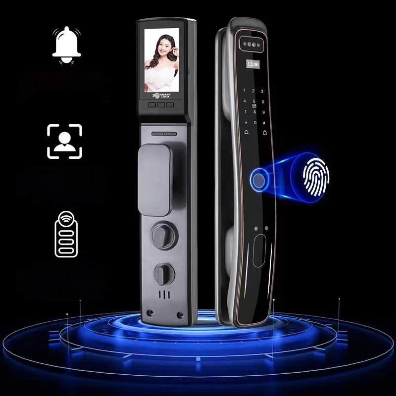 Imagem -04 - Tuya Wifi Fingerprint Smart Door Lock 3d Face Recognition App Controle Remoto Anti-roubo Home Digital Gate Lock