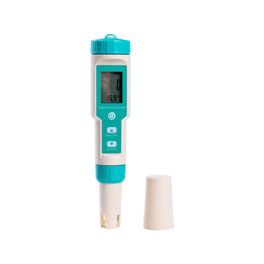 Latest New PH Pen Multifunctional Water Quality Testing PH Value TDS Conductivity Salinometer Temperature Specific Gravity Seven