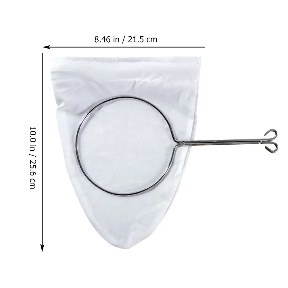 Reusable Stainless Steel Handle Mesh Filter Bag for Milk Tea, Soybean Milk, Juice & Coffee