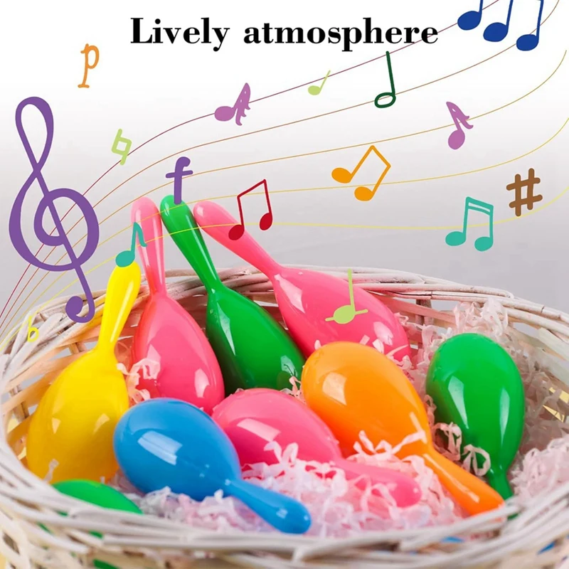 Mini Maracas Colorés pour Enfants, Instruments de Musique Bruyants pour Tout-Petits, Cadeaux de ix, 25 Pièces