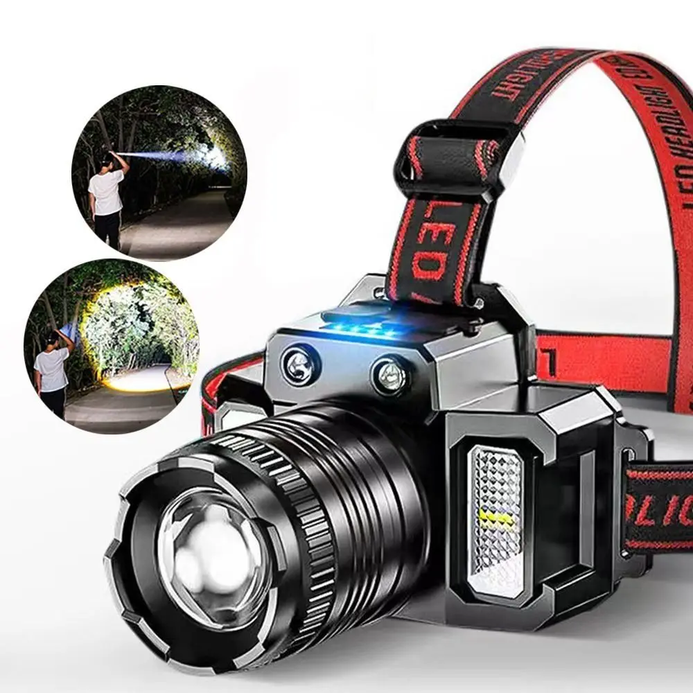 

USB Charging LED Headlamp Waterproof Induction Lighting Telescopic Headlamp Super Bright High Lumen Zoomable Head Torch