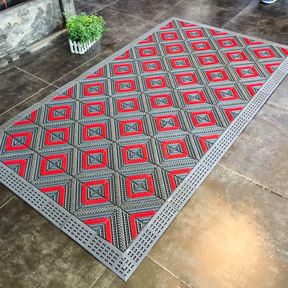 Outdoor Doormats Waterproof Garage Store Restaurants Bars Door Mats Floor Mat Residential Commercial Use Heavy Duty Plastic Mat