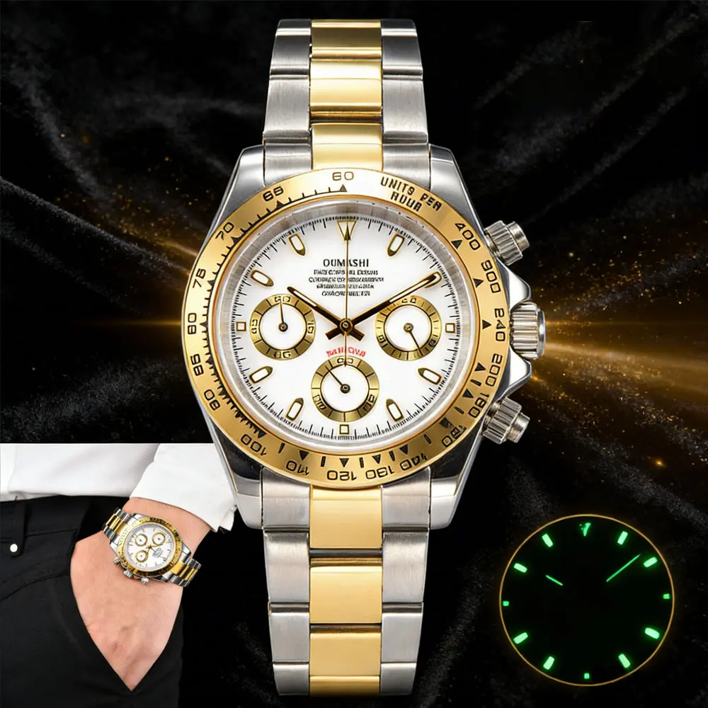 

Роскошные мужские часы VK63 спортивные часы с сапфировым стеклом из нержавеющей стали водонепроницаемый хронограф VK63 спортивные