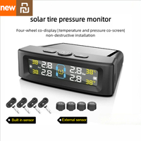 Xiami Youpin TPMS Tire Pressure Monitoring System Car SUV Safety Alarm Voice System Wireless Solar/USB Powered Digital Display