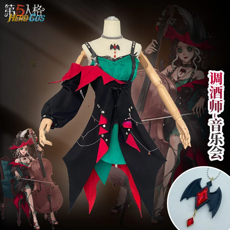 

Game IdentityⅤBarmaid Cosplay Halloween Concert Costume Full Set Hallowmas Christmas Role Play Women HERO Cos