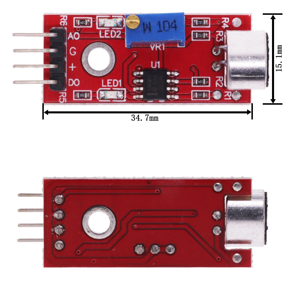 1/5/10PCS mikrofon głos czujnik dźwięku moduł czujnikowy dla Arduino AVR PIC analogowe czujniki wyjście cyfrowe KY-038 KY-037