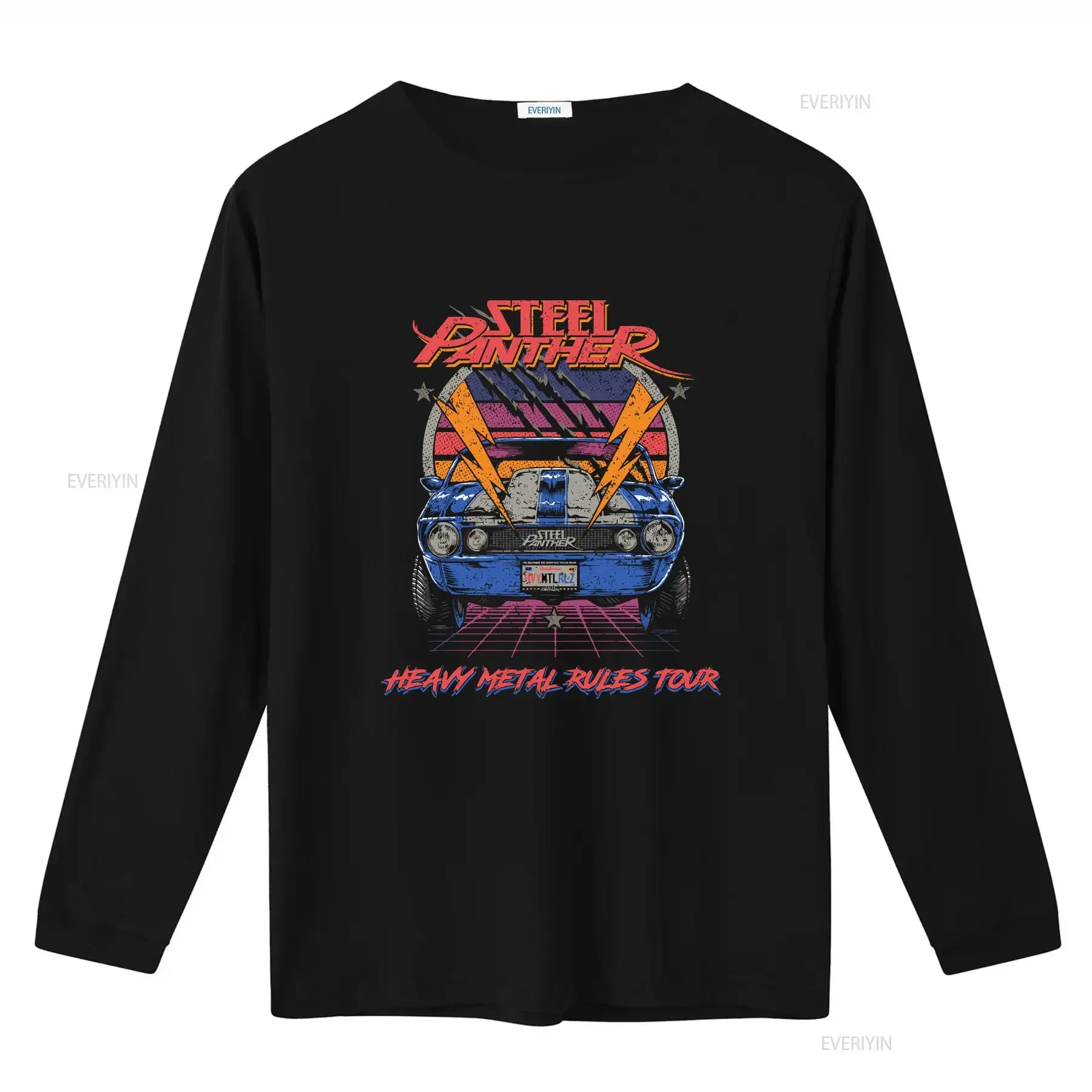 تي شيرت Steel Panther Tour Vintage Rock Band Merch Metal Heavy Cotton Vintage ملابس الشارع الشهير الأنيقة للجنسين