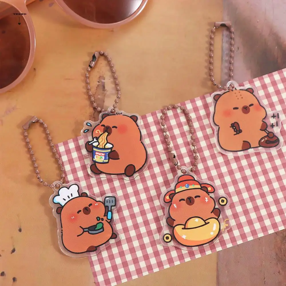 

Kawaii Acrylic Capybara Keychain Cute Funny Kapibara Bag Hanging Creative Cartoon Capibara Pendant Kids