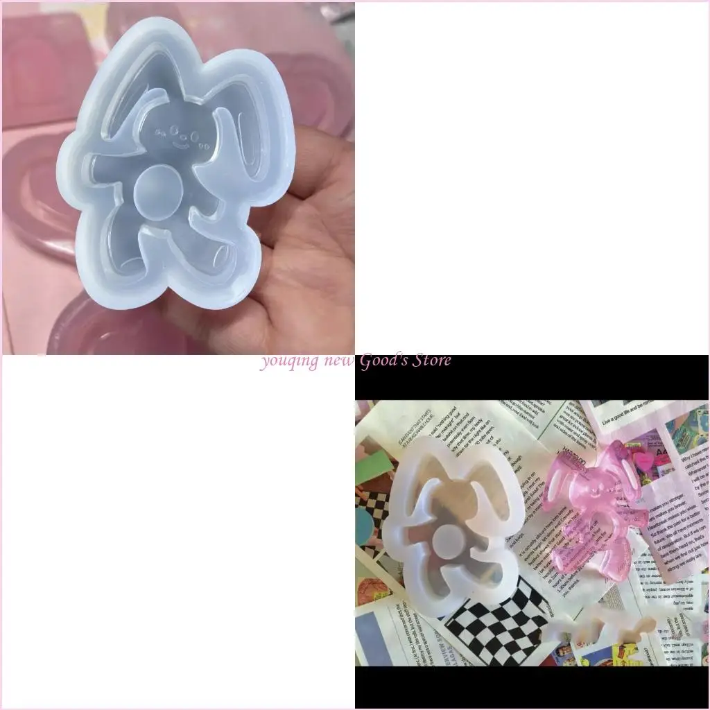 

57QA кролик зыбучие пески орнамент плесень DIY брелок кулон ювелирные изделия для украшения сумки