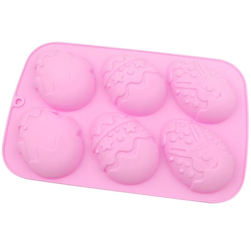 Wholesale Large 6 Even Easter Eggs, Halloween Series, Silicone Cake Mold, Rabbit Pudding Mould 1066