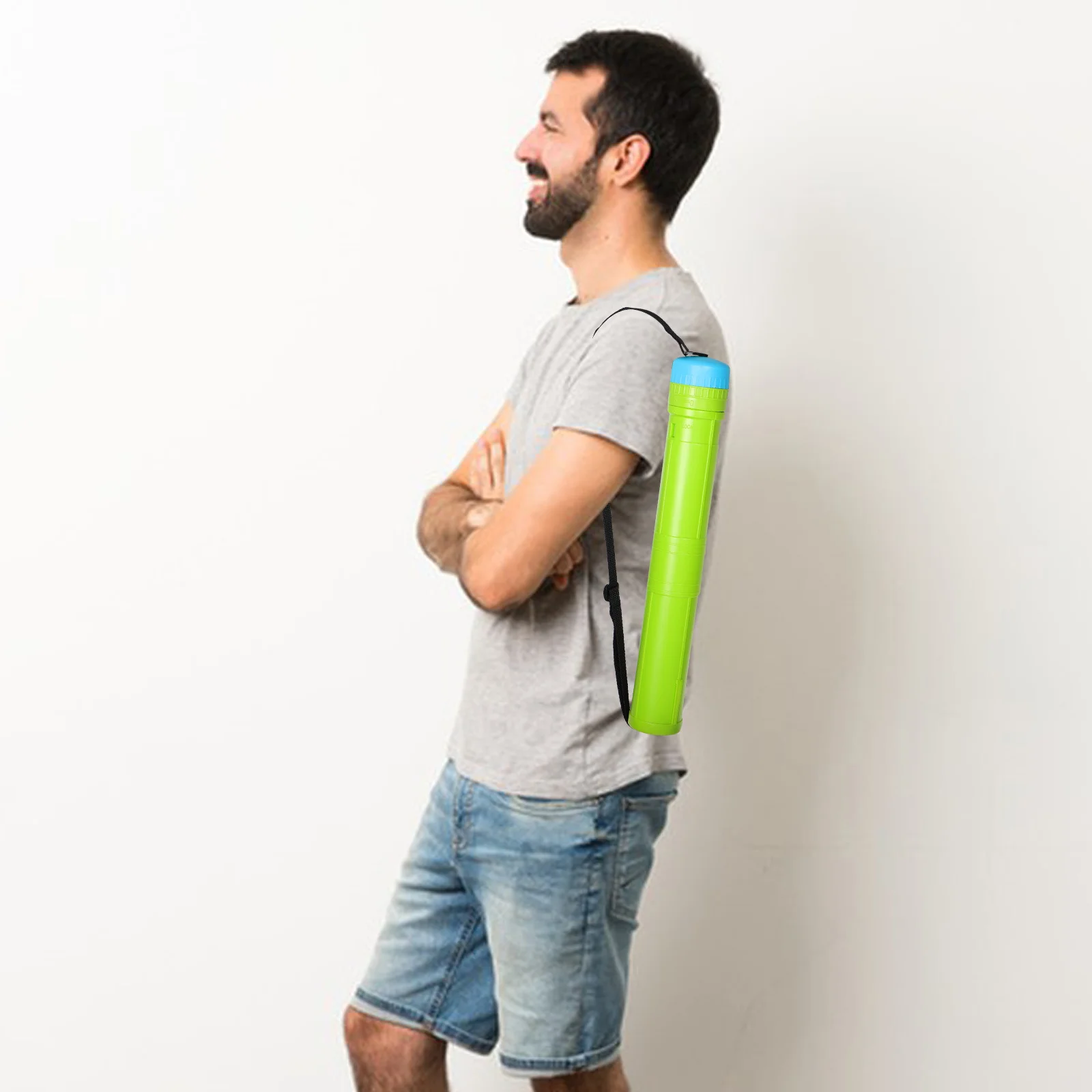 Rotating Extendable Poster Tube 42-76cm Two-Section Telescoping Document Carrying Case Art Storage Tube Poster Carrying Case