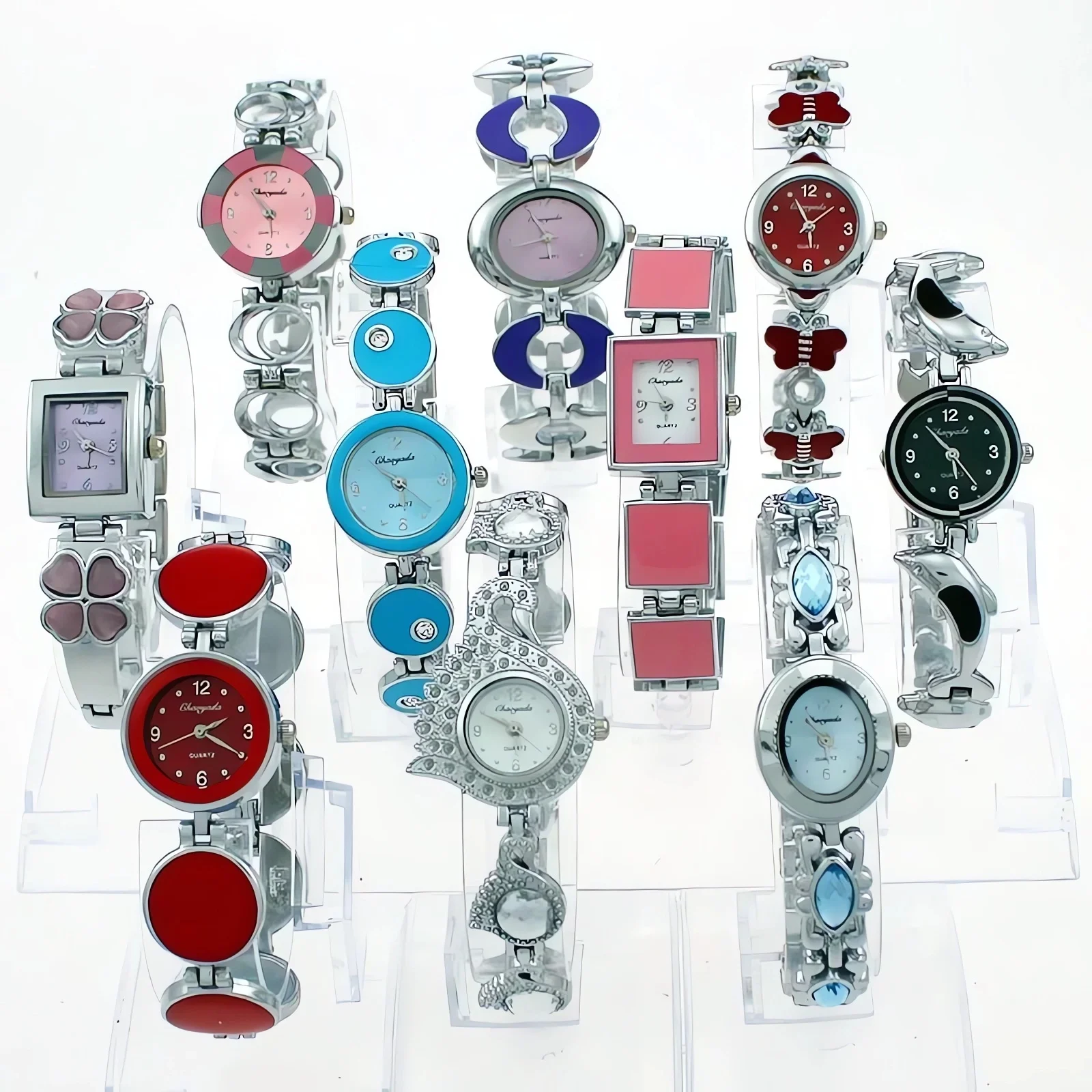 10Pcs/Lot Women's Quartz Analog Casual Wrist Watch Set Fashionable And Stylish Gift Watches for Ladies