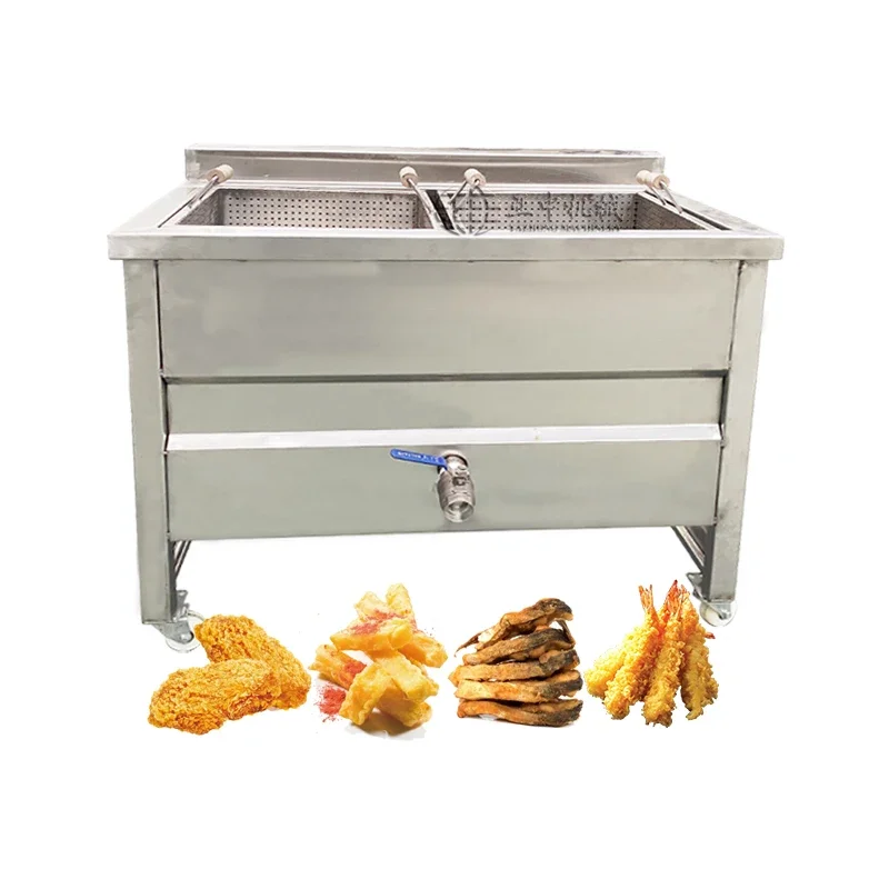 Professional CE Certificate freidora Kitchen Equipment Electric G as Industrial Deep fa t Fryer with 2 Tank