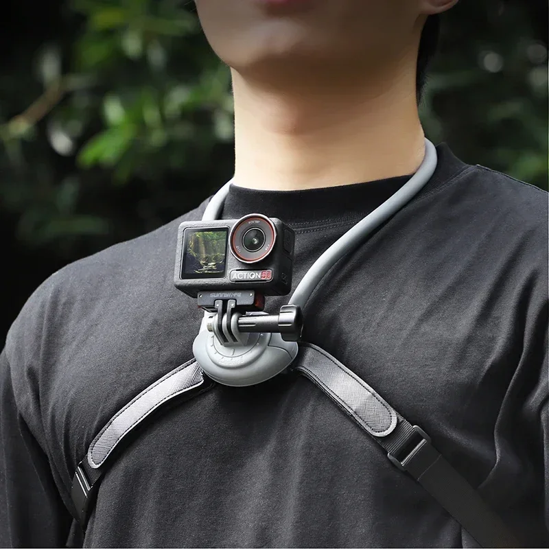 Быстросъемный адаптер для экшн-камеры с креплением на шею, нагрудный ремень, съемка первого человека для DJI OSMO Action5 Pro GoPro13, аксессуары