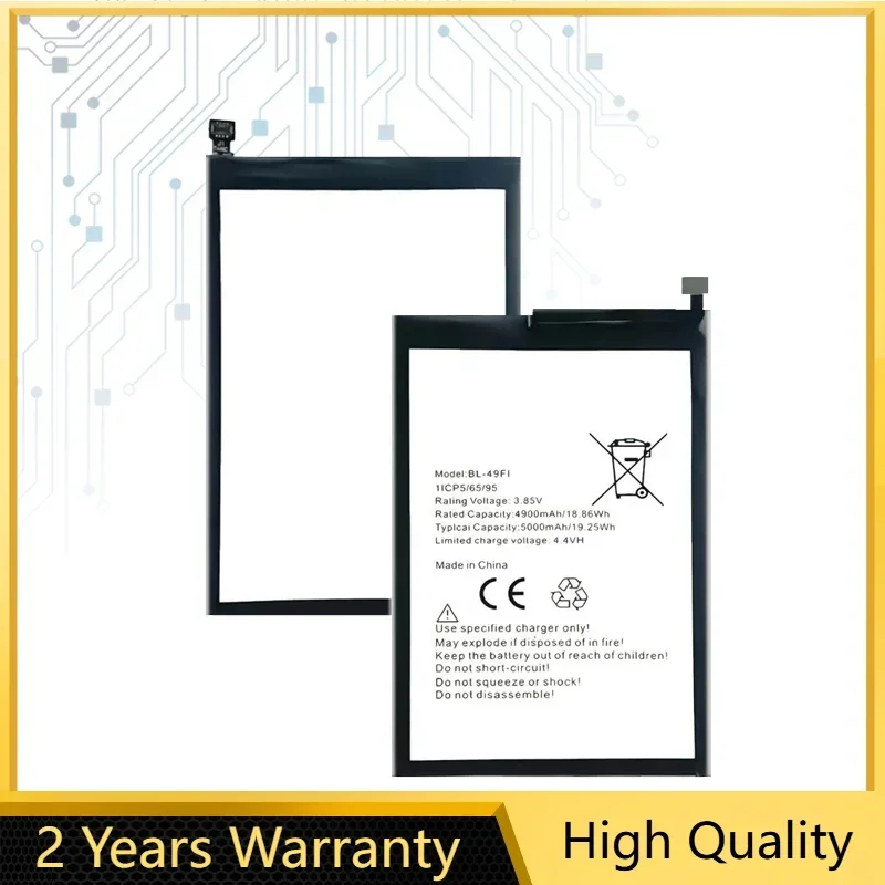 

Сменный аккумулятор BL-49Fi емкостью 5000 мАч для itel P37 P36 Pro
