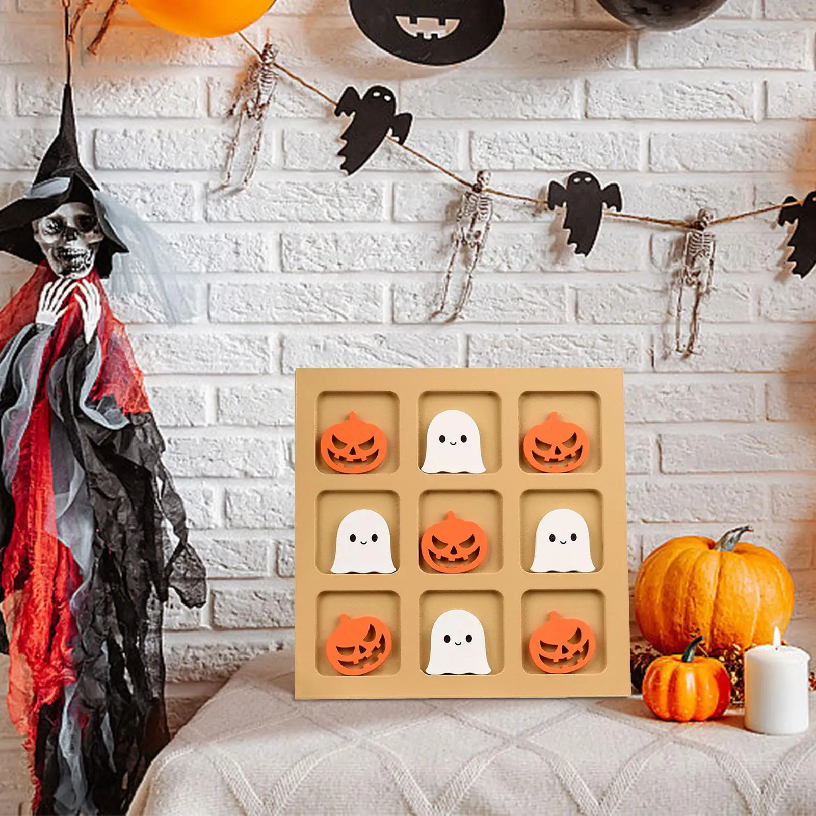 ألعاب الهالوين للأطفال الصغار من الخشب XO شطرنج مضحك التفكير تحفيز الشطرنج للأطفال والكبار سيارة طائرة الشاطئ تاريخ السفر المدرسي