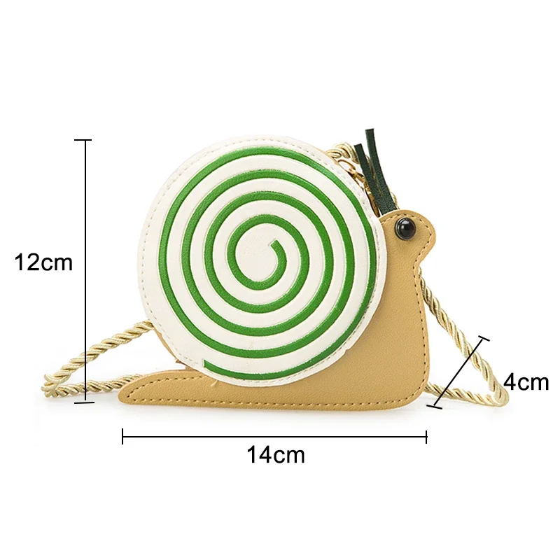 Sac à bandoulière en cuir PU pour enfants, équation de dessin animé, CÔTÉ cinelle, escargot, porte-monnaie, sac à main mignon, grande capacité, sac