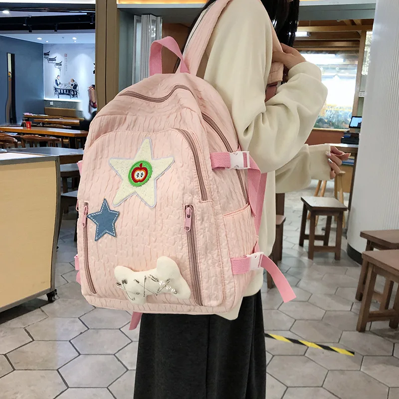 Mochila Kawaii impermeable para mujer, Bolsa Escolar para adolescentes, Mochila para estudiantes, Mochila para ordenador portátil, bolsa de viaje para mujer