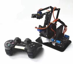 SG90 MG90S STEM 4 DOF Robot Arm Kit Mechanical Arm Claw Kit PS2 or Knob Control For Arduino Robot Arm Kit DIY Programming Robot