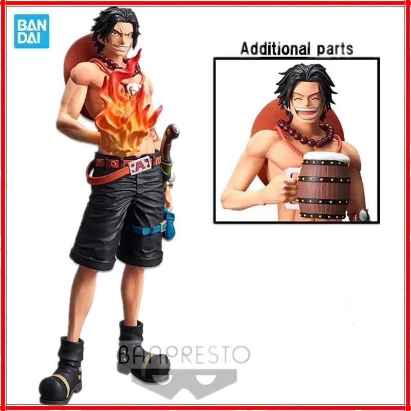 

Bandai Original Banpresto Anime One Piece GRANDISTA NERO Portgas D Ace Barbecue Wine Cup Action Figures Model Toys Birthday Gift