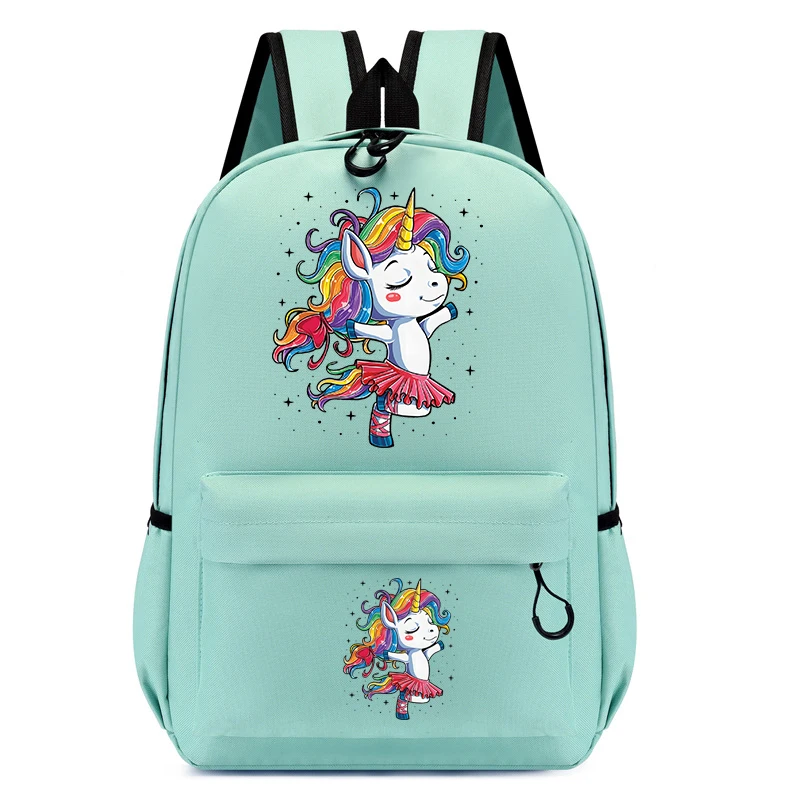 Mochilas escolares de nailon para niñas, bolsa de libros de dibujos animados de Ballet de caballo, Mochila para niños, Mochila para estudiantes, Mochila de jardín de infantes