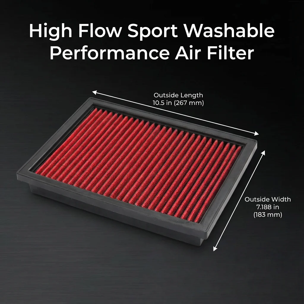 

Спортивный моющийся воздушный фильтр с высокой пропускной способностью для Toyota Camry, Avalon, RAV4, Lexus ES300h, LS460, LS600h 2006-2025, 2.0, 2.4, 2.5, 4.6, 5.0