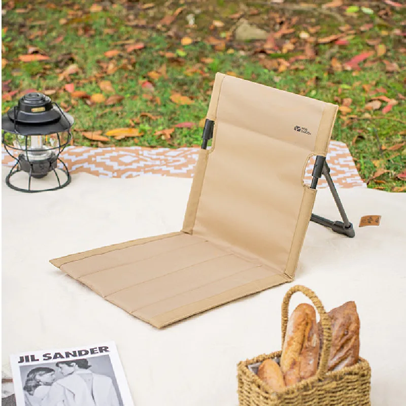 Chaise de dossier de camping en plein air, siège de dossier portable, pique-nique intérieur, coussin de pique-nique de jardin, coussin léger pliant