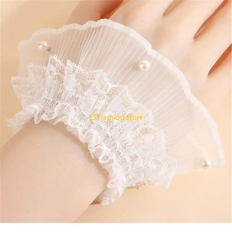 y5gc-lace-trim-arm-sleeves-ruffle-wrist-cuffs-decorative-sleeves-armband-for-dresses