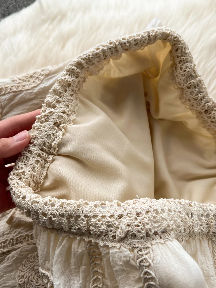 Zomer Boheemse Strandvakantie Set Dames Nieuwe Retro Veelzijdige Holle Korte Vest Halve Rok Tweedelige Set Trendy S43