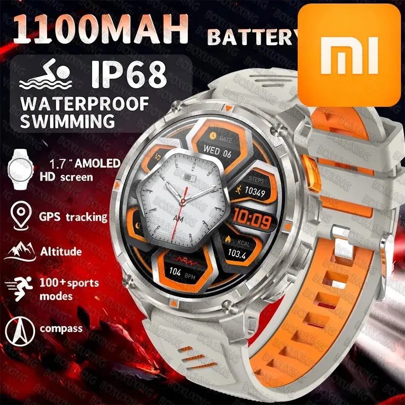 

XIAOMI 2027 Outdoor Sports Smart Watch Men HD Screen 1100mAh Large Battery Long Standby Bluetooth Call Sports Watch Waterproof