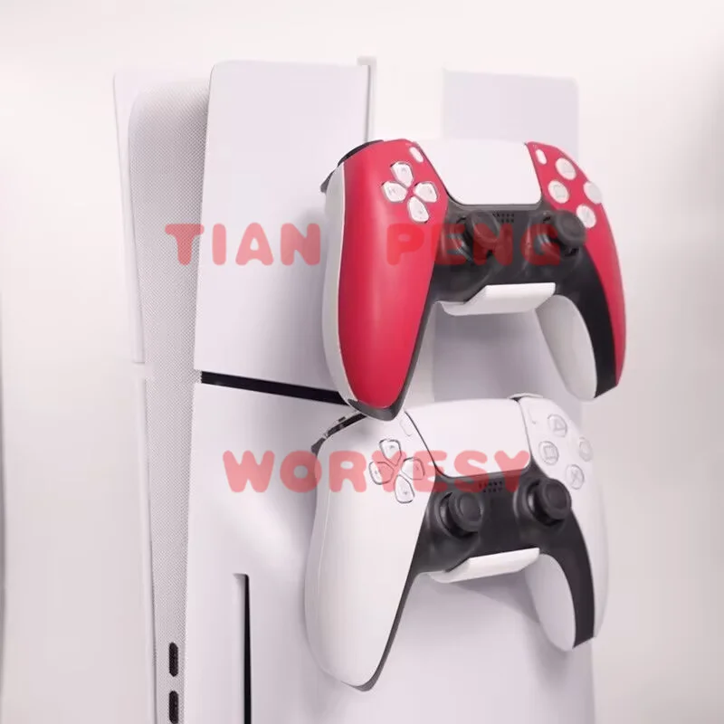 For Sony (PS5 DualSense / DS5) game controller side mount holder Dual-layer hanging structure holds two controllers simultaneous