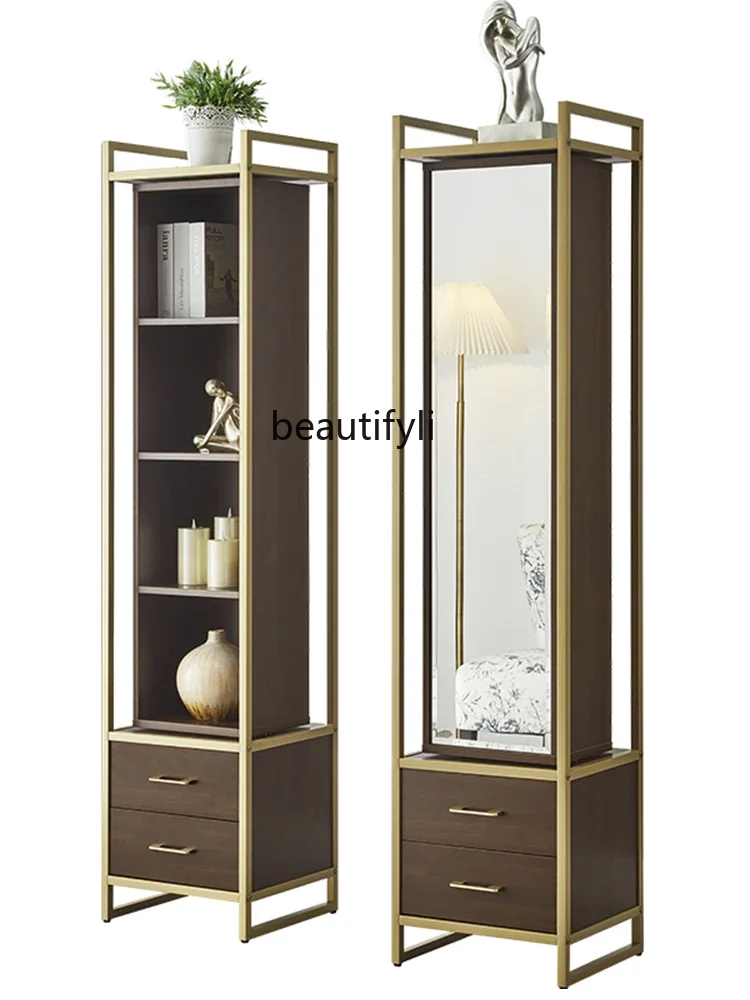 

Dressing Mirror Full-Length Mirror Home Bedroom Rotatable Storage Display Cabinet Affordable Luxury Style Floor Mirror