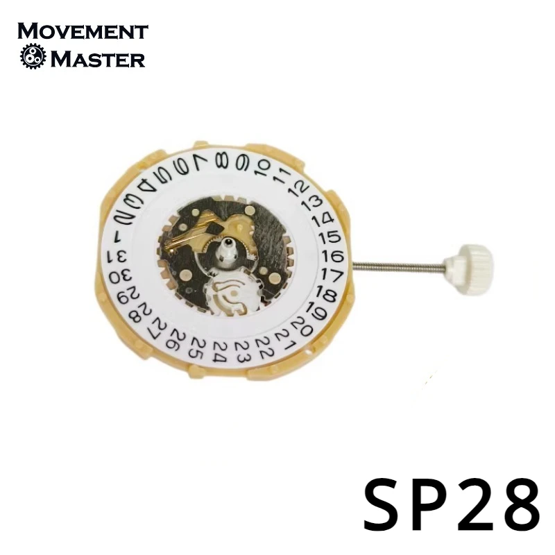 Quartz Movimento Assista Acessórios, Calendário Duplo, Calendário Único, Chinês Três Agulha, Novo, Sp28